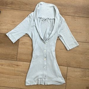 Michael Stars one size button & tie back top used some stains check photos